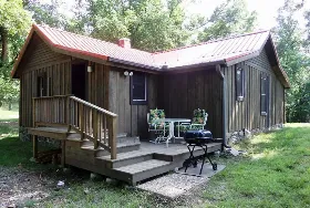 Photograph of War Eagle Homestead Cabin, Rogers