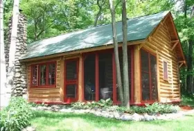 Photograph of Adorable Log Cabin -- Private Beach & Bluff, Harbor Springs