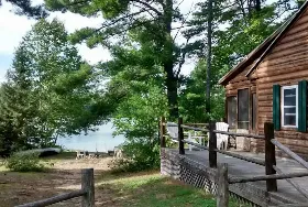 Photograph of Secluded Log Cabin On Brook Trout Lake, Seney