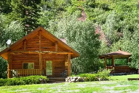 Photograph of The Old Mill Log Cabins, Afton